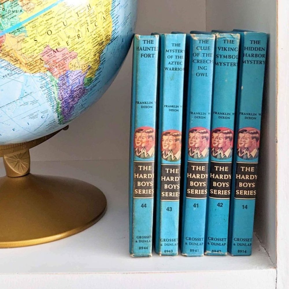 Vintage Hardy Boys Book Set Lot Boys Room Decor